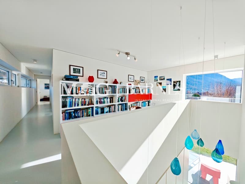 Lugano, Dino: Villa moderna con giardino, terrazze e vista aperta (10)