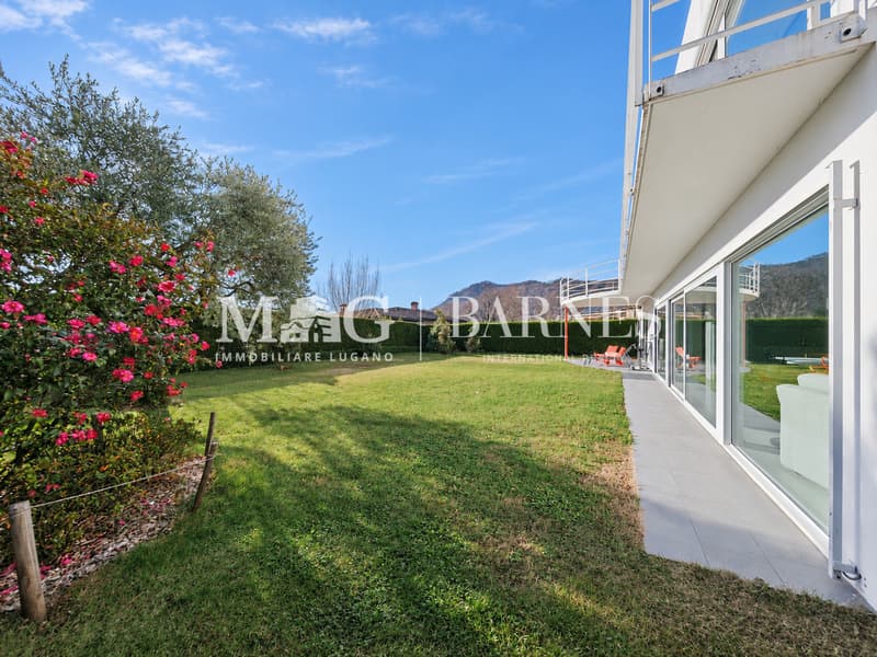 Lugano, Dino: Villa moderna con giardino, terrazze e vista aperta (7)