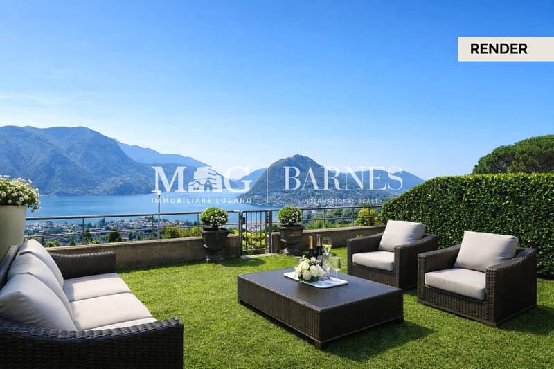 Lugano: Villa vista lago con giardino privato (7)