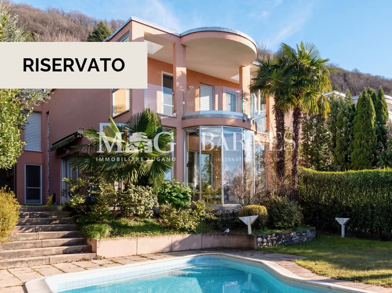 Montagnola, Collina d'Oro: Villa con piscina e vista lago (1)