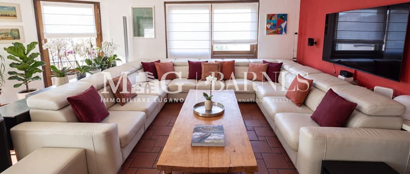 Comano: Appartamento 4.5/5.5 locali con giardino privato e piscina (7)