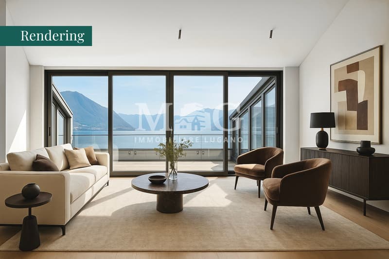 Lugano: Attico in Villa d'Epoca con vista lago e terrazza panoramica (4)