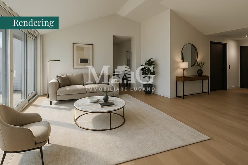 Lugano: Attico in Villa d'Epoca con vista lago e terrazza panoramica (7)