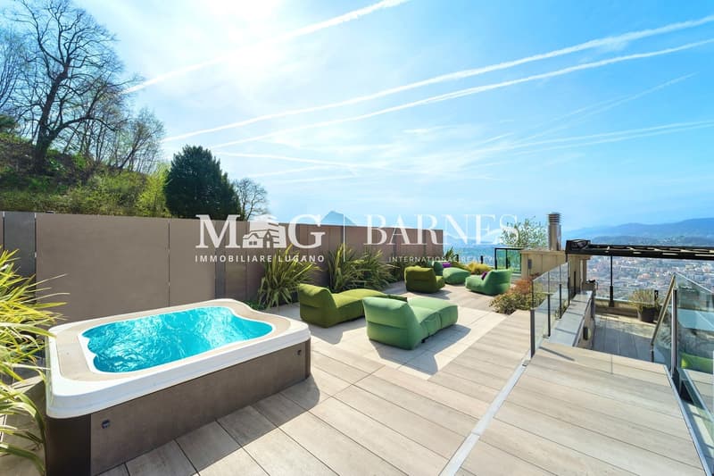 Lugano, Aldesago: Attico 5.5 locali vista lago con terrazzo e jacuzzi (4)