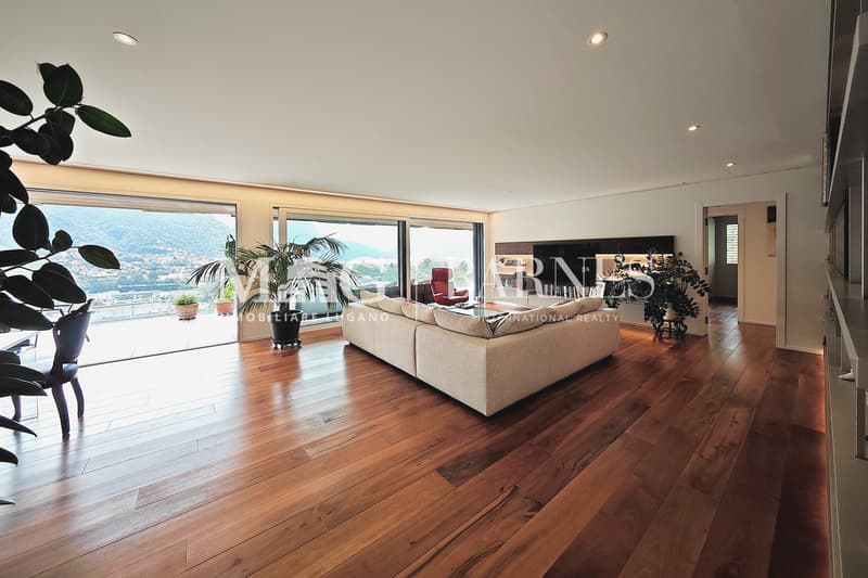 Lugano, Canobbio: Attico moderno vista lago con grande terrazza (3)