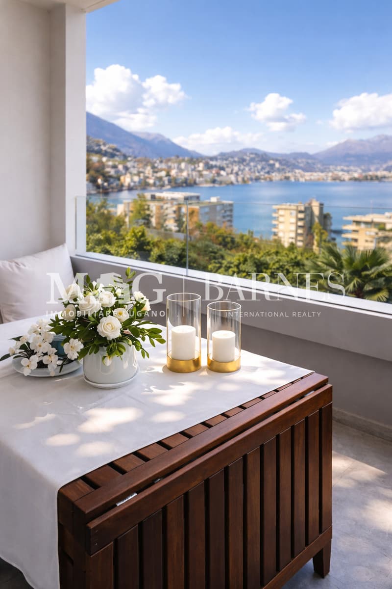 Lugano, Paradiso: Appartamento 3.5 locali ristrutturato con vista lago (12)