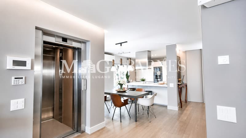 Lugano, Castagnola: Villa moderna con piscina e vista lago (9)