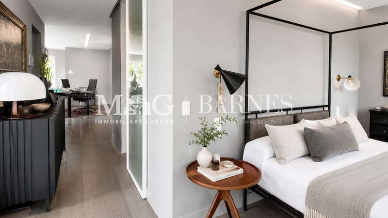 Lugano, Castagnola: Villa moderna con piscina e vista lago (11)
