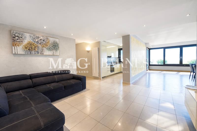 Bissone: Appartamento 4.5 locali, giardino, box, vista lago (7)