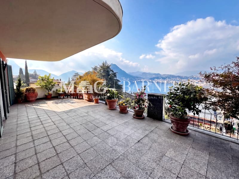 3.5 Locali Eleganza d'epoca con terrazza panoramica sul Lago di Lugano (2)