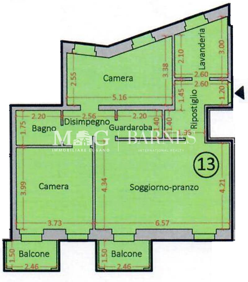 Lugano, Castagnola: Appartamento 3.5 locali vista lago con balconi (11)