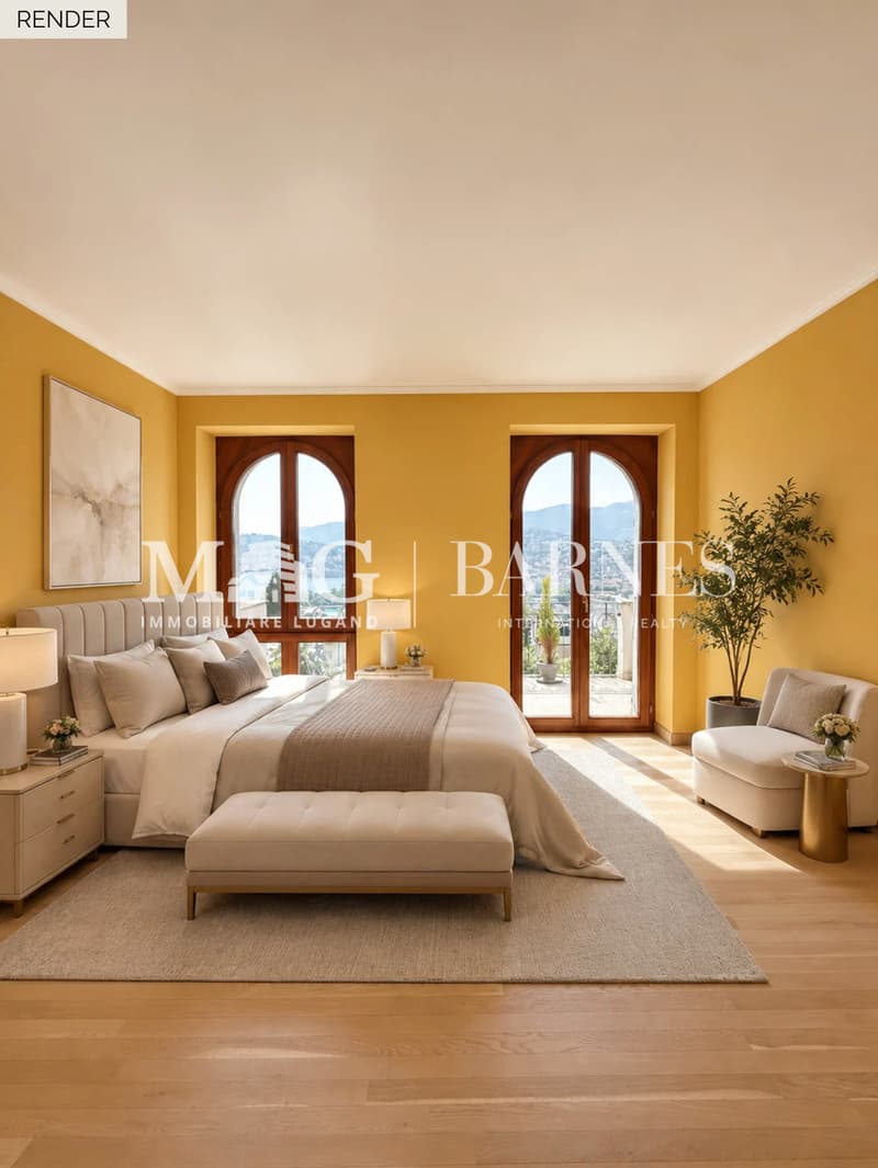 Lugano, Castagnola: Appartamento 3.5 locali vista lago con balconi (3)
