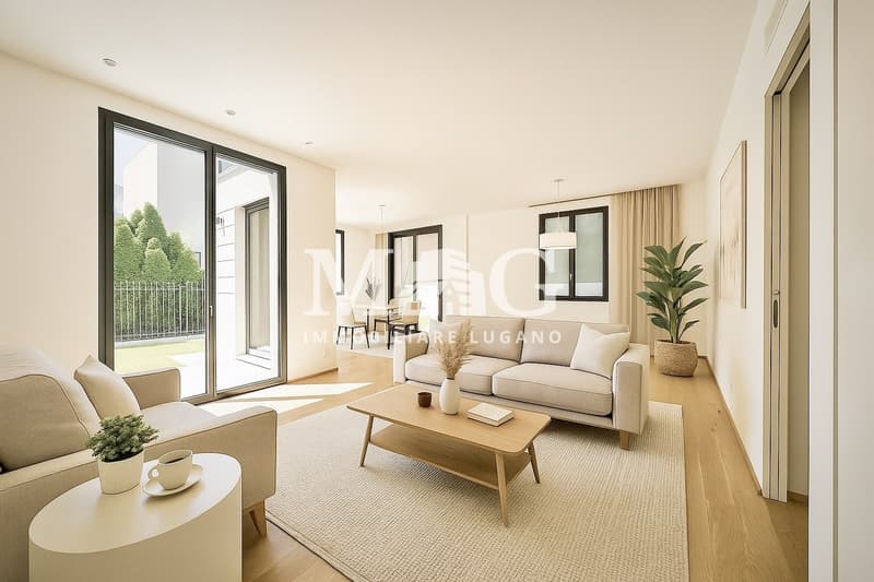Lugano Centro: Appartamento 4.5 locali con giardino vicino al lago (1)