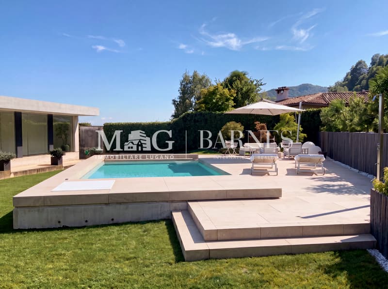 Lugano, Cademario: Villa moderna con giardino e piscina (9)