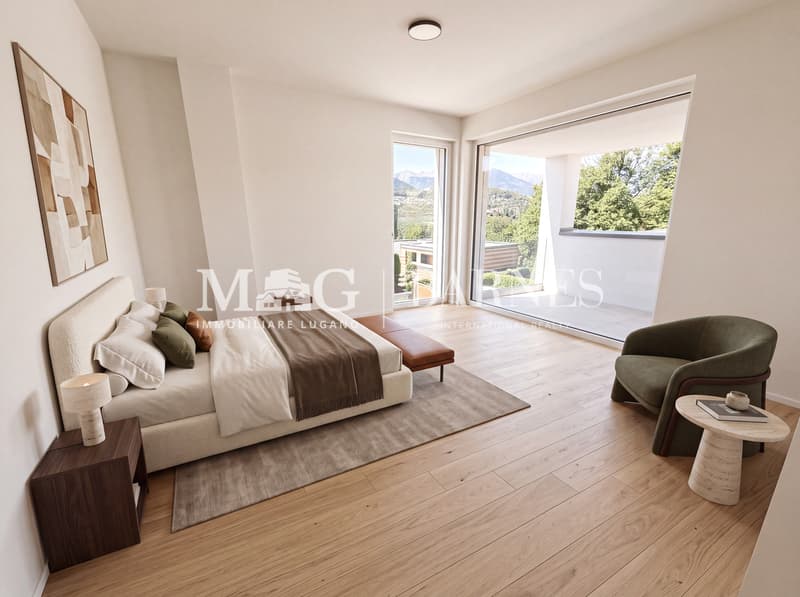 Collina d'Oro: nuovo attico con 190 m² di terrazze (5)