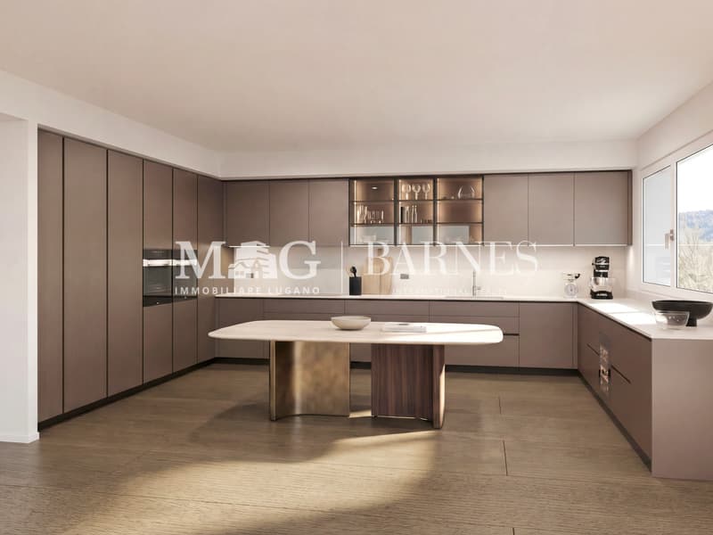 Collina d'Oro: nuovo attico con 190 m² di terrazze (4)