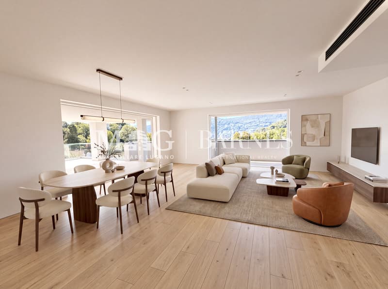 Collina d'Oro: nuovo attico con 190 m² di terrazze (3)