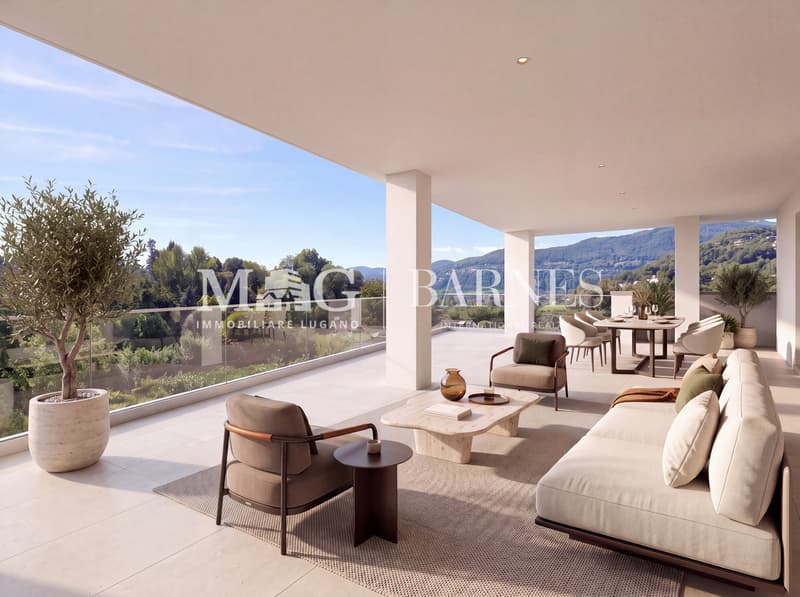 Collina d'Oro: nuovo attico con 190 m² di terrazze (1)