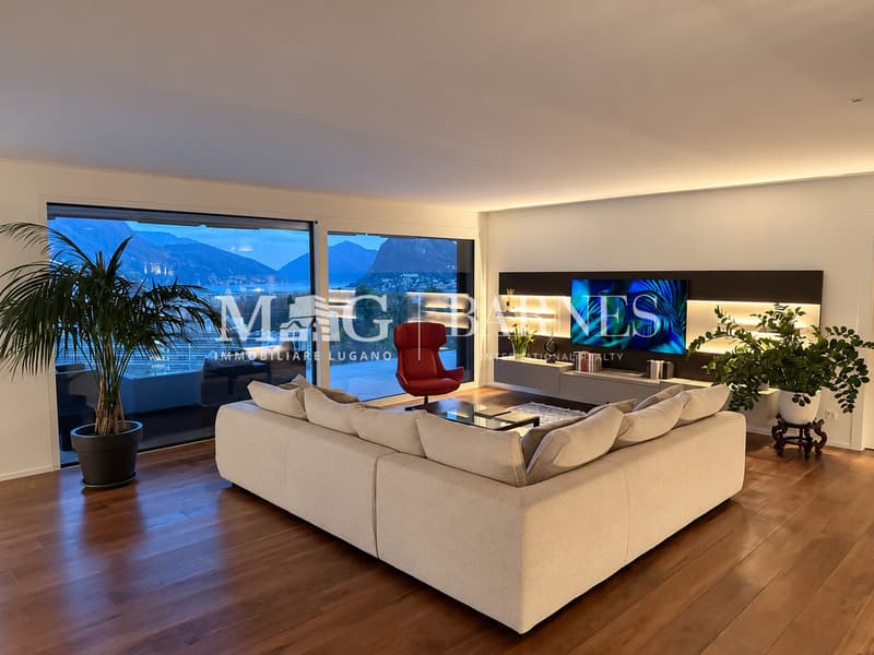 Lugano, Canobbio: Attico 4.5 loc. moderno vista lago e grande terrazza (6)