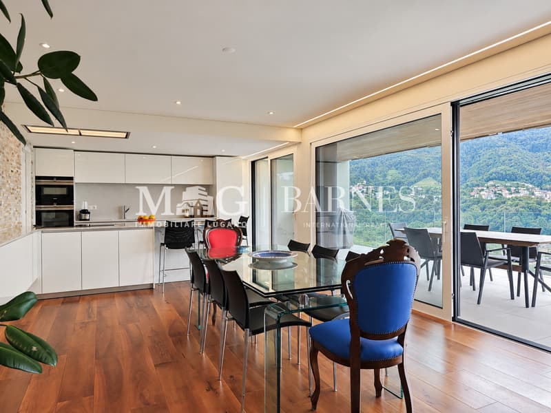 Lugano, Canobbio: Attico 4.5 loc. moderno vista lago e grande terrazza (6)