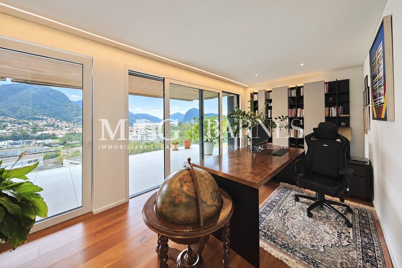 Lugano, Canobbio: Attico 4.5 loc. moderno vista lago e grande terrazza (11)