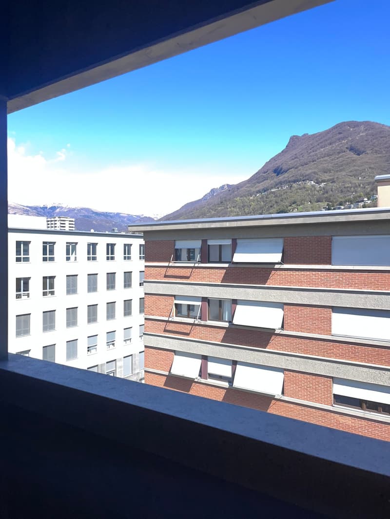 Monolocale con balcone e vista panoramica a Lugano (9)