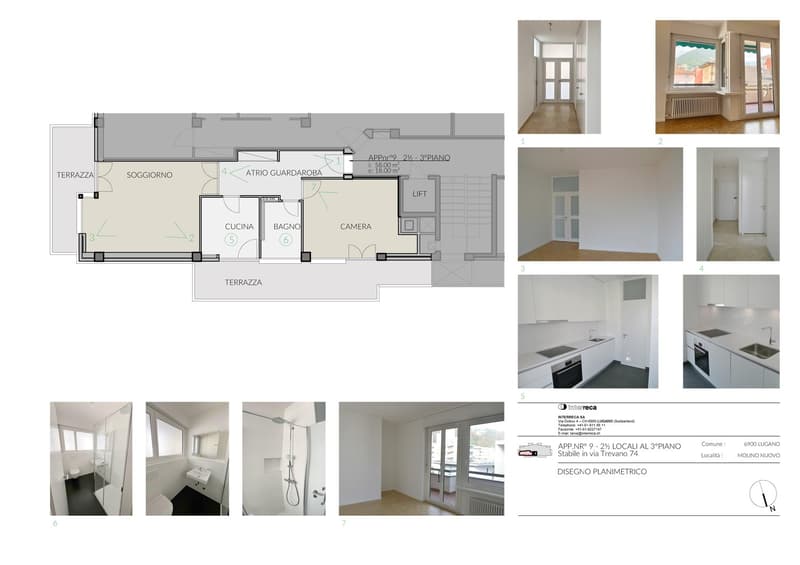 Living room, kitchen, 3 bedrooms, 2 bathrooms, balcony, terrace