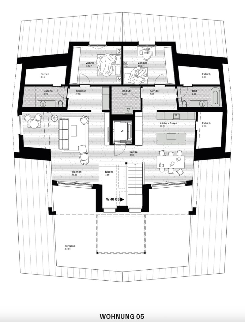 5.5 Zimmer Dachgeschoss Eigentumswohnung Nr. 5 (2)