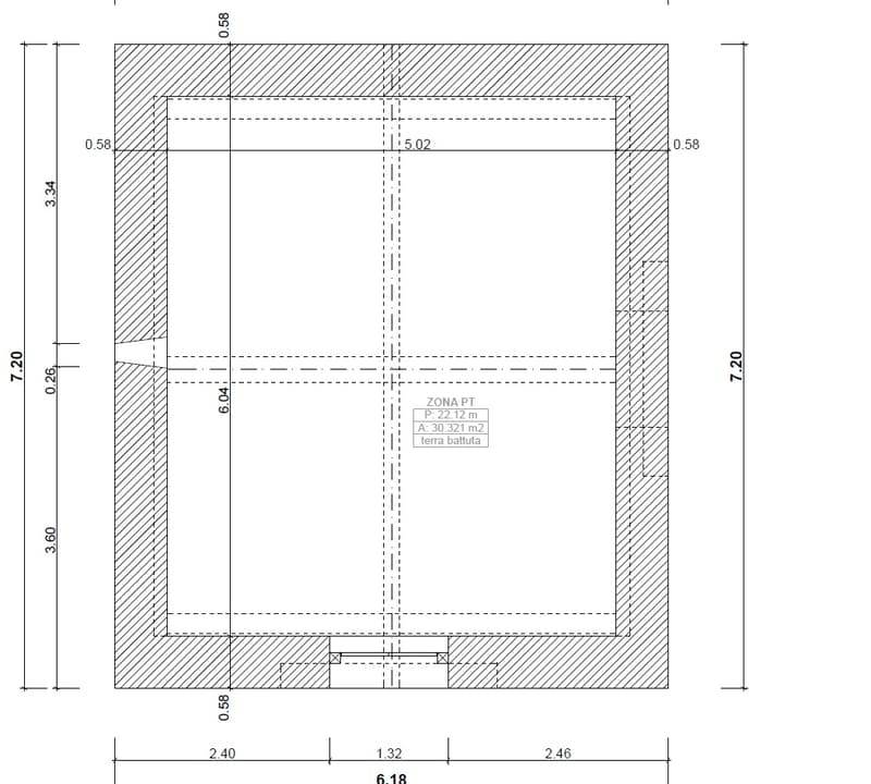Floor plan with dimensions and area details