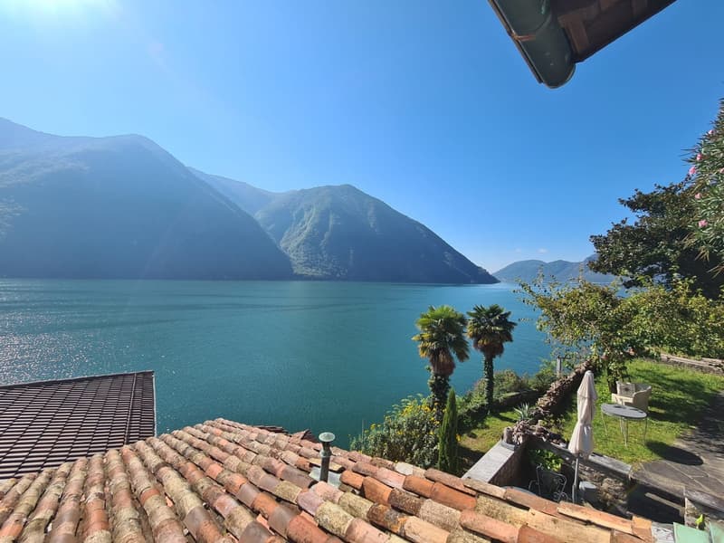 Si affitta a Gandria straordinario appartamento con giardino e vista lago (2)