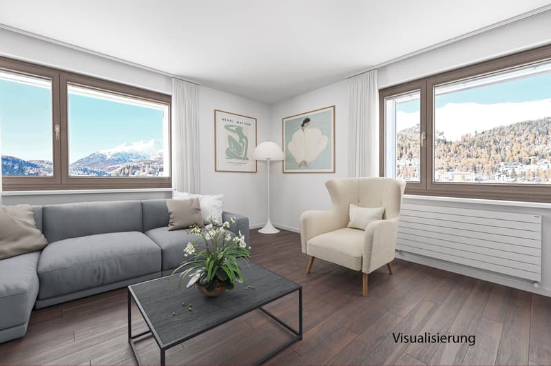 Aussicht bietende 1.5-Zimmerwohnung in St. Moritz-Bad (2)