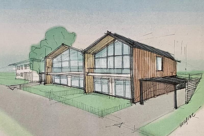 Terreno edificabile con licenza approvata per due villette monofamiliari (3)