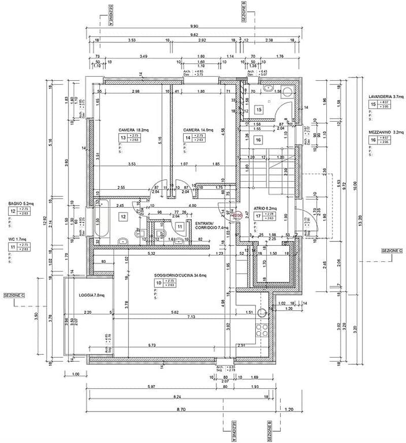 Apartment 3 ½ rooms, 1st floor, residential area Lumino (11)