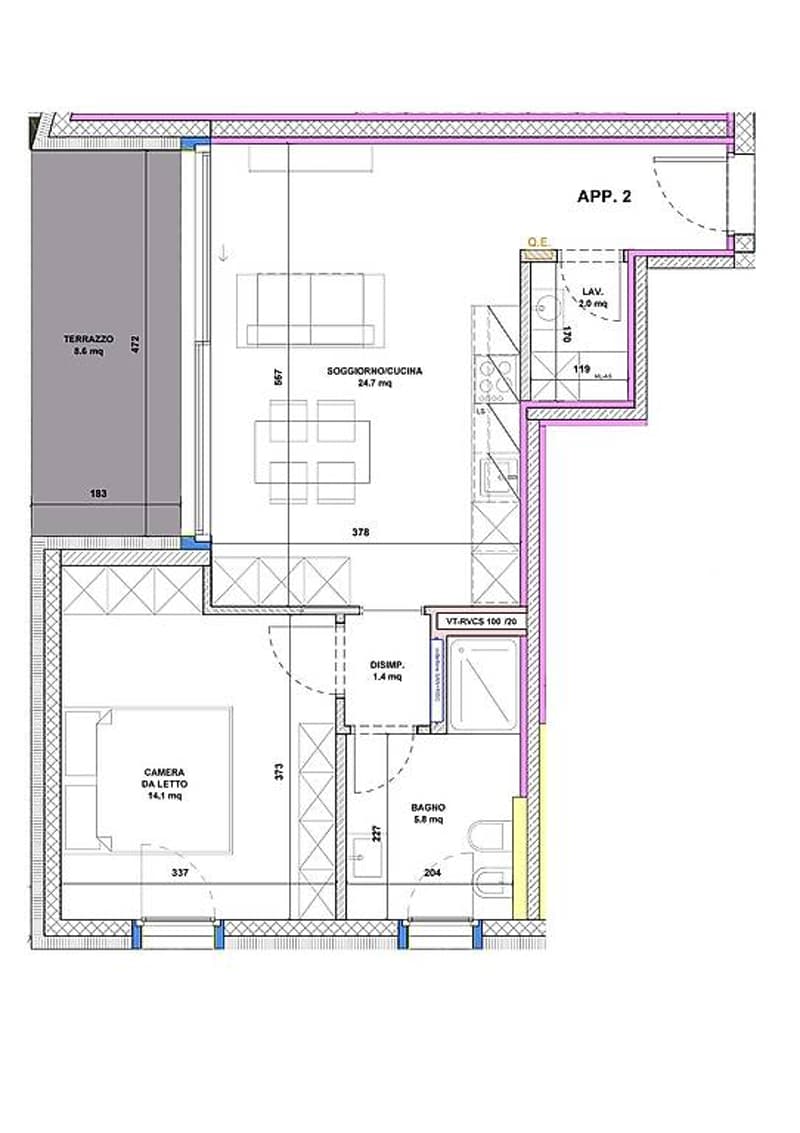 New 2.5-room apartments with garden in Camorino (12)