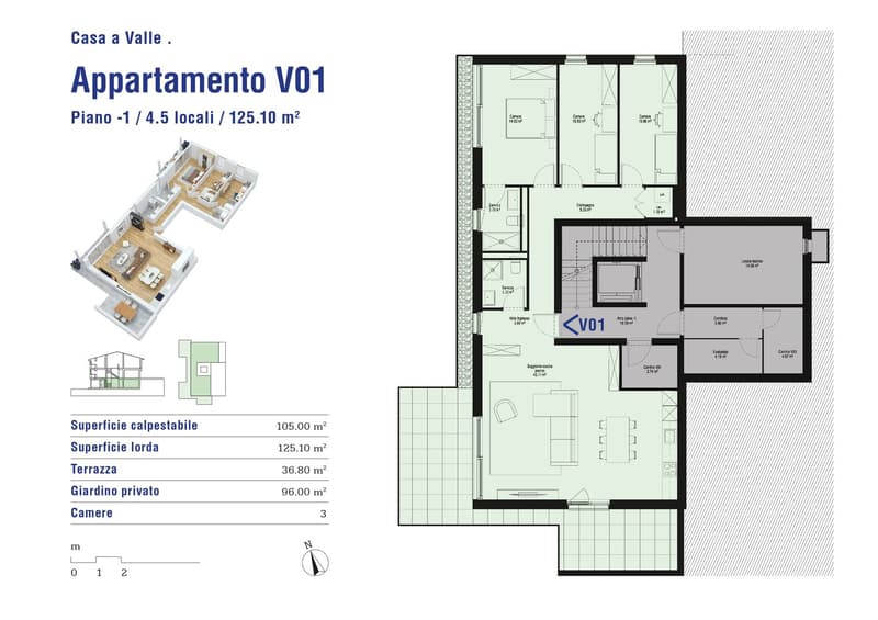 Nuovo appartamento 4.5 locali con giardino a Cadenazzo (10)