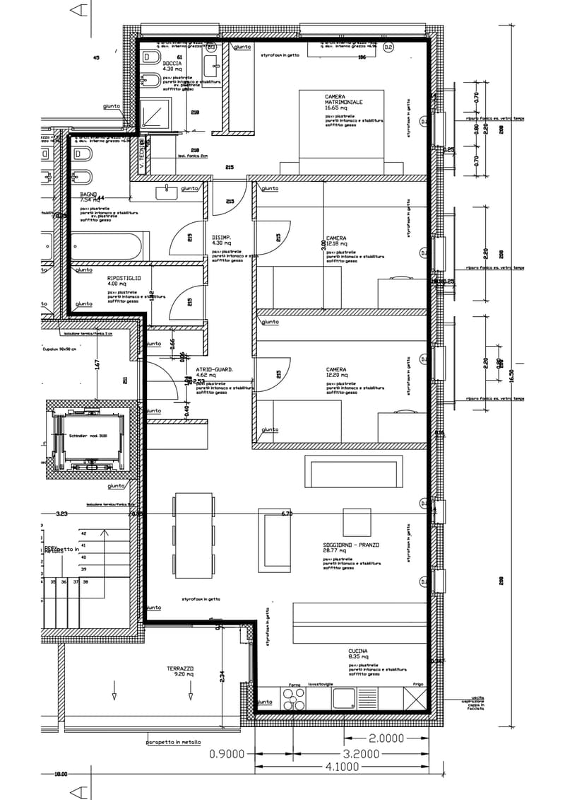 Appartamento 4 ½ locali, 2° e ultimo piano, zona residenziale Monte Carasso (14)