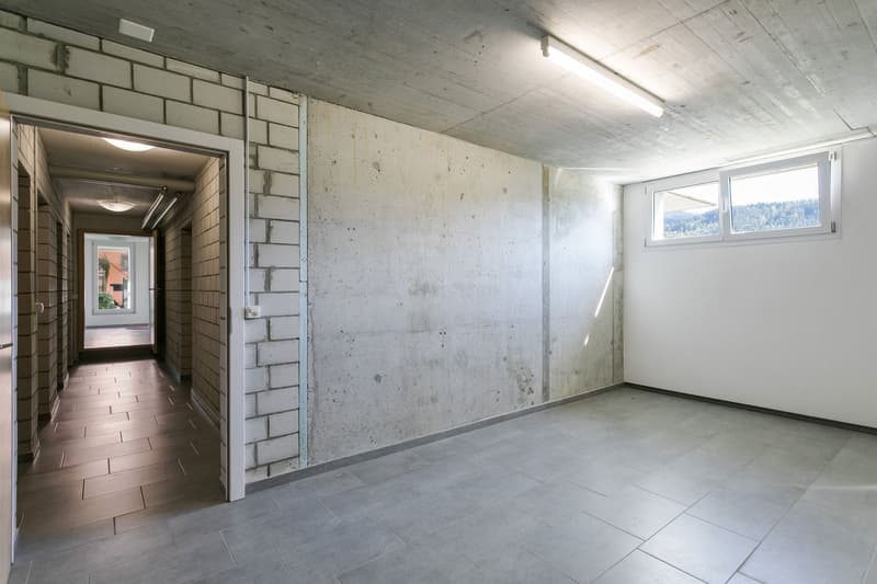 Zur Wohnung gehört auch ein 14.7m2 grosser Hobbyraum mit Fenster im UG...