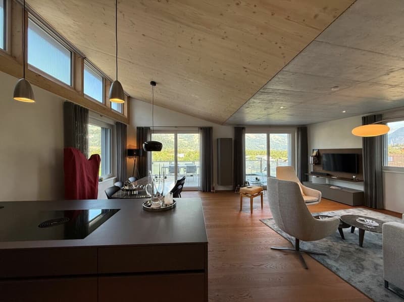 Originelle exklusive Terrassenwohnung in einer attraktiven Wohnlage in Sils i.D. (1)
