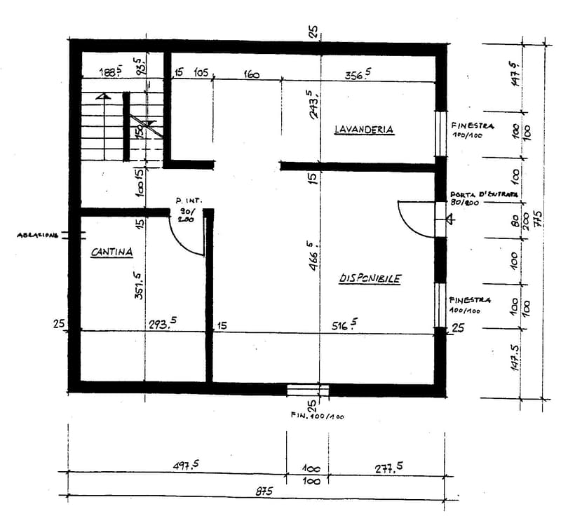 Entrance, Cantina, Laundry, Large room, smaller room