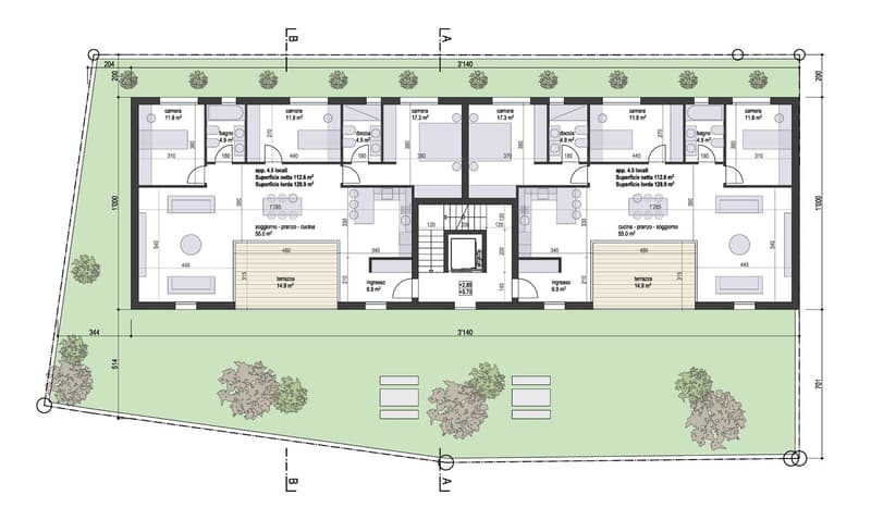 New apartment with beautiful covered terrace on the attic floor (9)