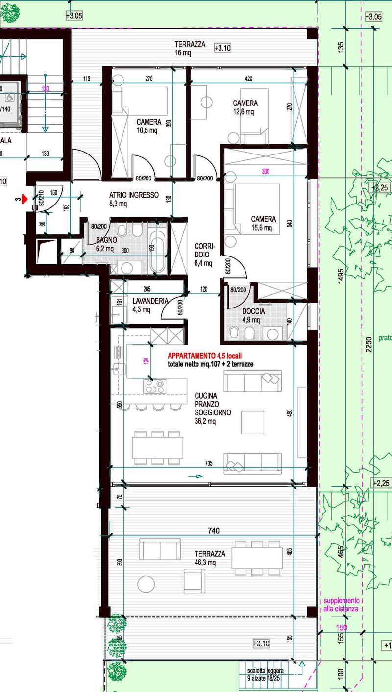 Nouvel appartement avec grand jardin dans un quartier commode et calme (12)