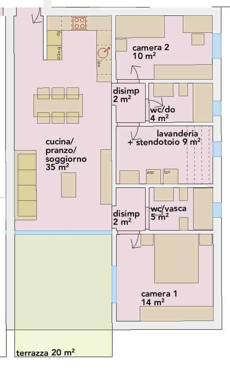 Nuovo appartamento con bella terrazza in zona comoda e strategica (11)