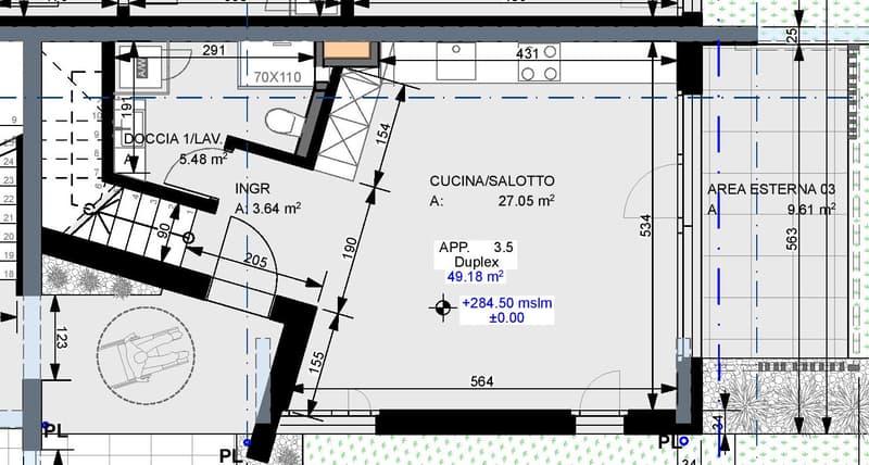 Nuovo appartamento duplex in zona tranquilla e verdeggiante (12)
