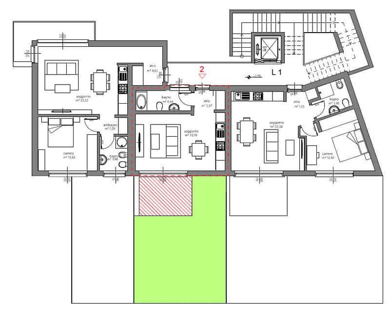 Nuovo appartamento-studio immerso nel verde con giardino privato (10)