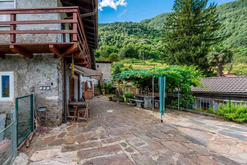 Casa ticinese con 20'000 m di terreno, piscina e rustico (8)