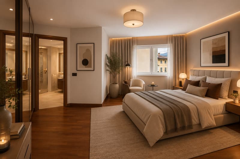 Residenza Diana: Elegante attico con giardino, piscina e vista lago (13)