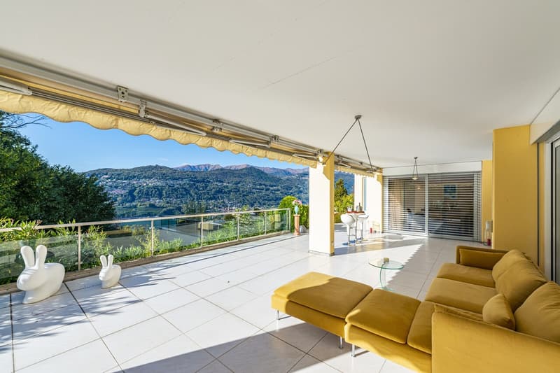 Elegante appartamento con giardino e vista lago, a due passi dal TASIS (5)