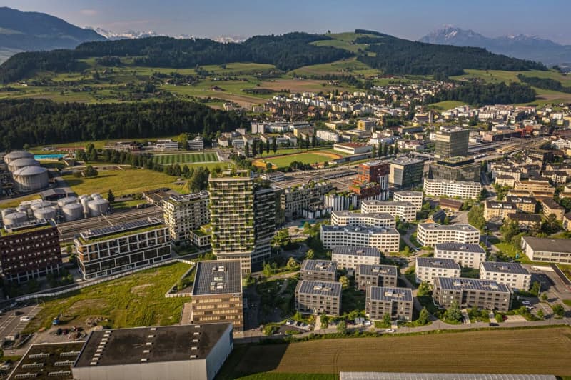 Gartenhochhaus Aglaya, Suurstoffi-Areal in Rotkreuz: Ein Arbeitsplatz, der inspiriert (4)