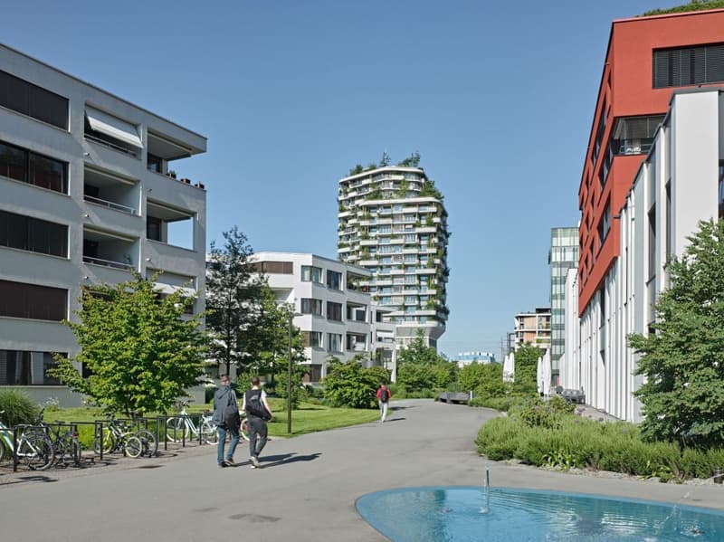 Areal mit Gartenhochhaus Aglaya