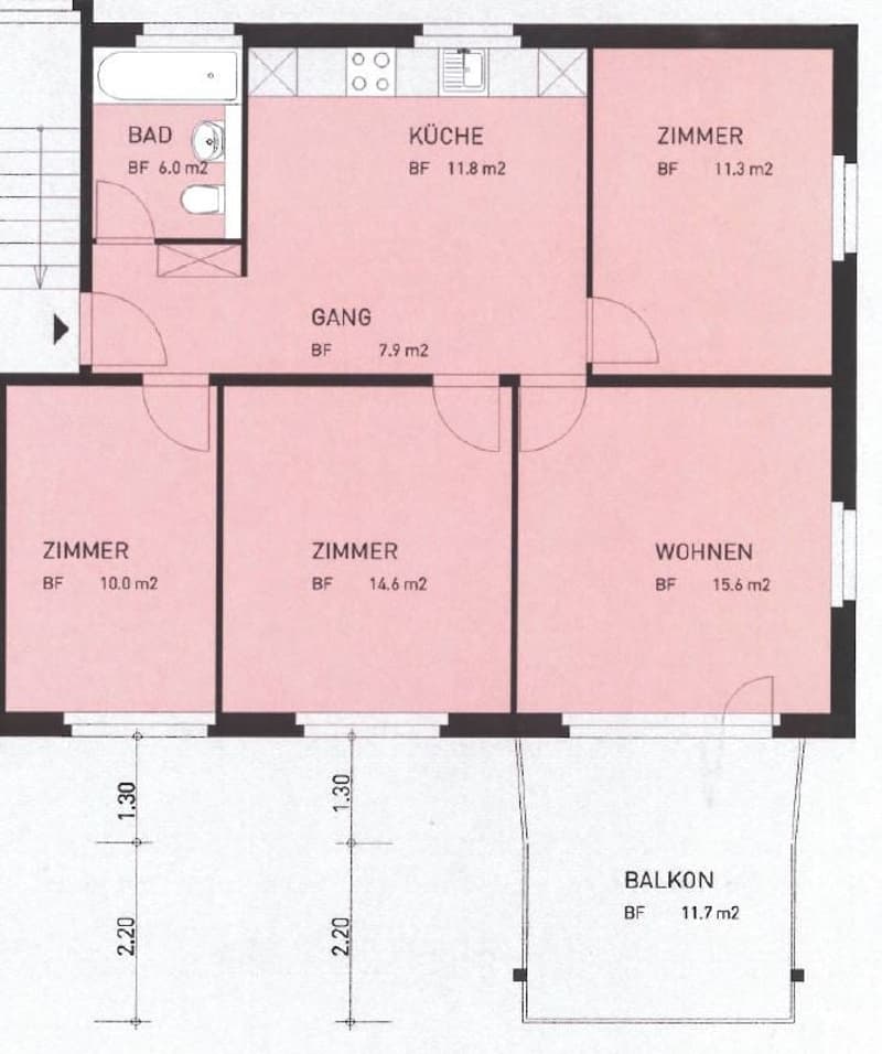 Helle 4-Zimmer-Wohnung mit Balkon und schöner Aussicht in Herisau (8)